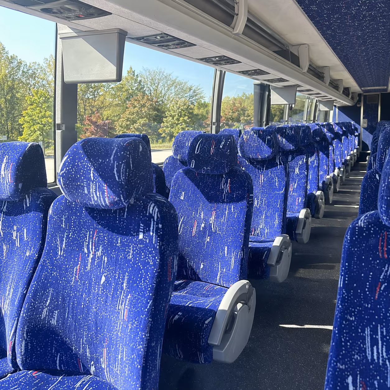 temple charter bus interior